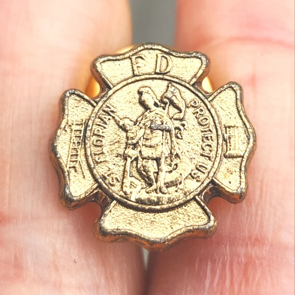 St Florian Protector of Firefighters & Camco Angel Support The Troops Pins